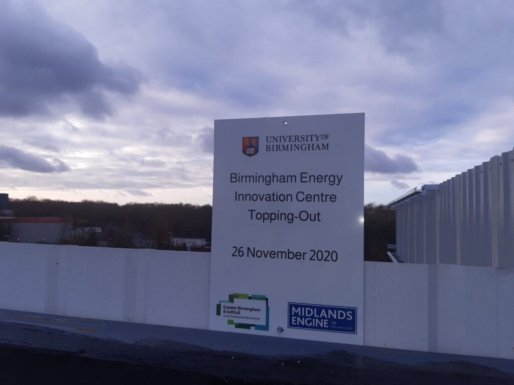 Topping out ceremony marks key milestone for Energy Innovation in Birmingham