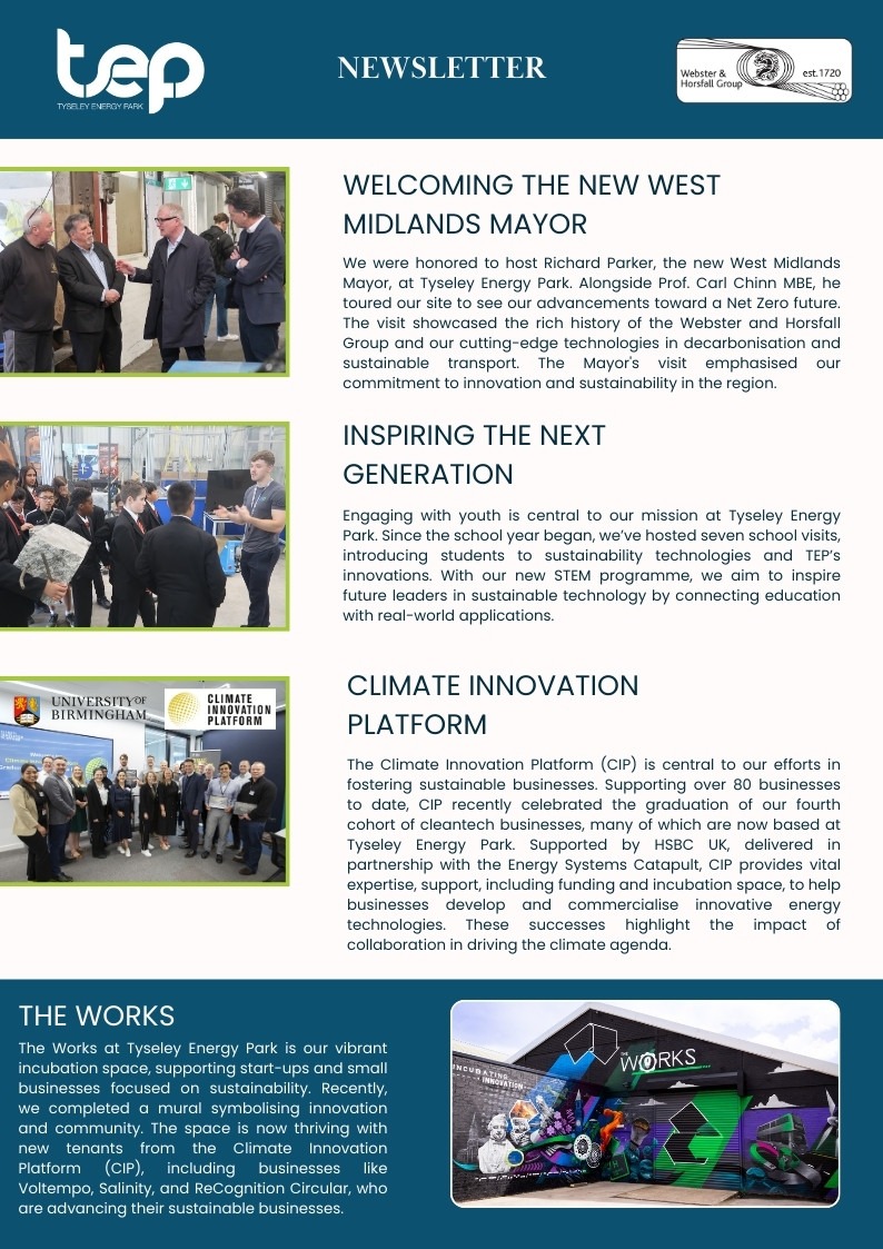 Tyseley Energy Park Newsletter 